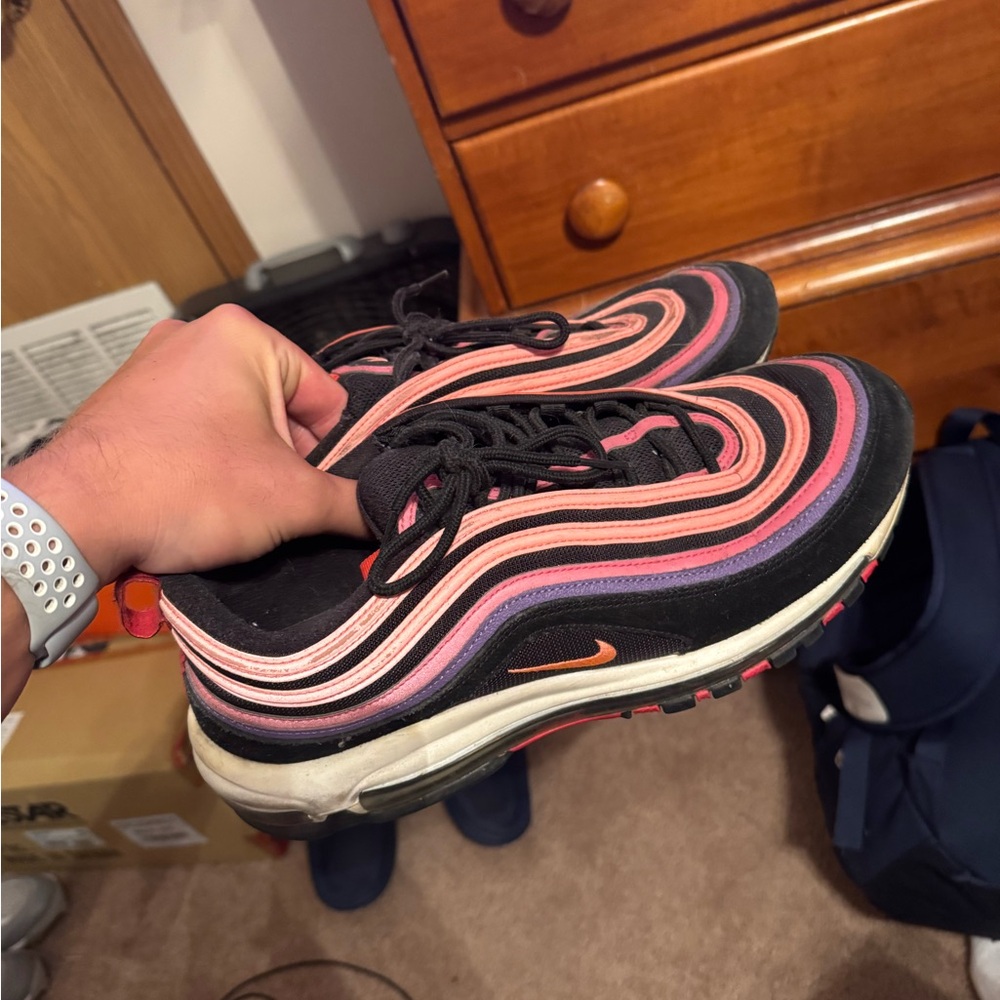 Nike Air Max with Black and Pink Waves